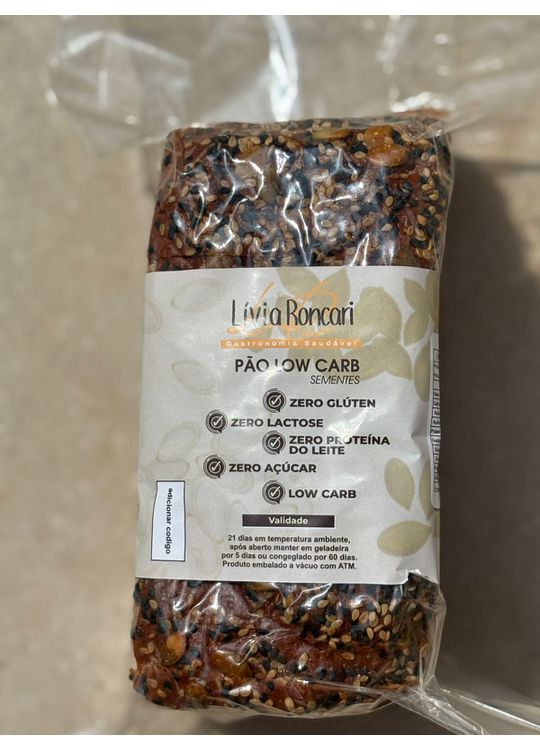 Pão Low Carb Sementes Zero Glúten /Zero Leite /Zero Açúcar Lívia Roncari 