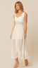 Vestido Midi Assimétrico com Renda Off