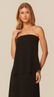 Blusa sem Alças em Malha Crepe Preto