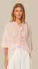 Blusa Manga Longa em Georgette Rosa