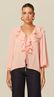 Blusa Manga Longa com Babados Rosa