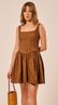 Vestido Curto Corselet Castanho Escuro