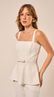 Blusa Peplum com Cinto em Alfaiataria Off