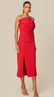 Vestido Midi em Alfaiataria Vermelho