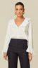 Blusa Manga Longa com Babado Branco