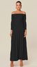 Vestido Ombro a Ombro em Malha Preto