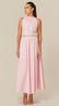 Vestido Midi com Renda Rosa