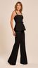 Blusa Peplum com Cinto em Alfaiataria Preto