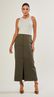 Saia Midi Suede Com Recortes