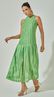 Vestido Longo com Modelagem Ampla Verde