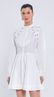 Vestido Chemise Curto C/ Detalhe De Ilhós