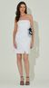 Vestido S/Alças C/Flor Off White