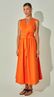 Vestido Midi Transpasse Em Tricoline
