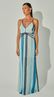 Vestido Longo de Alça em Tricot Azul