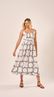 Vestido Midi Linho Bordados Off White