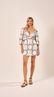 Vestido Curto Manga 3/4 Off White