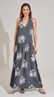 Vestido Midi Decote V Estampado