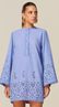 Chemise Manga Longa em Laise Azul