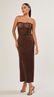 Saia Midi Suede Com Recortes