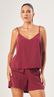 Blusa de Alça com Decote V Cereja
