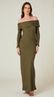 Vestido Longo Ombro a Ombro Cidreira