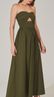 Vestido Midi Franzido Tricoline
