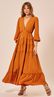 Vestido Midi com Camadas Laranja 