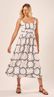 Vestido Midi Linho Bordados Off White