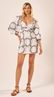 Vestido Curto Manga 3/4 Off White