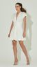 Vestido Curto Balonê Tricoline Off White