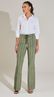 Calça Flare Veludo Bordado