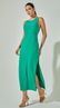 Vestido Midi Ombro Vazado Verde