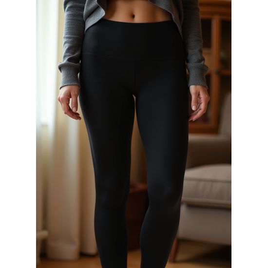 Legging Segunda Pele Preta - Kit com 2 Calças