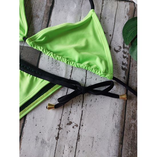 Biquini Cortininha Lacinho Verde Neon ref bs 476