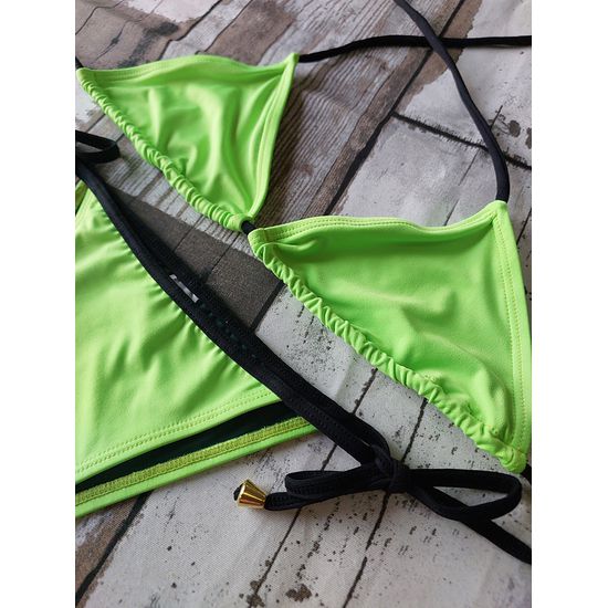 Biquini Cortininha Lacinho Verde Neon ref bs 476