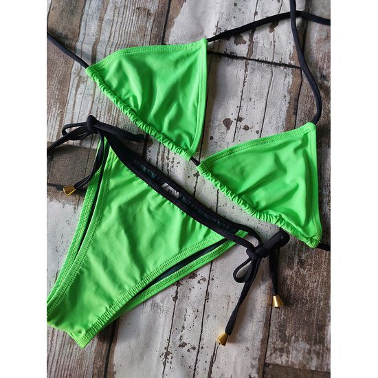 Biquini Cortininha Lacinho Verde ref bs 477