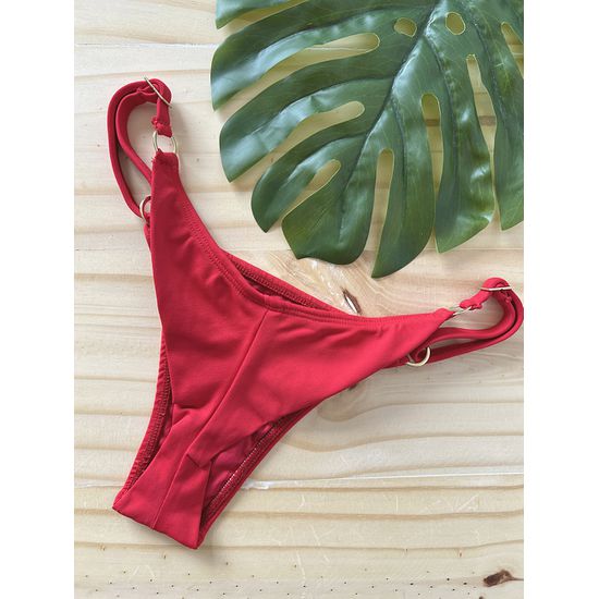 Biquini Fio Dental com Top Fixo Vermelho 568