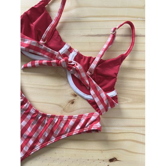 Biquini Arco Vichy Vermelho 593