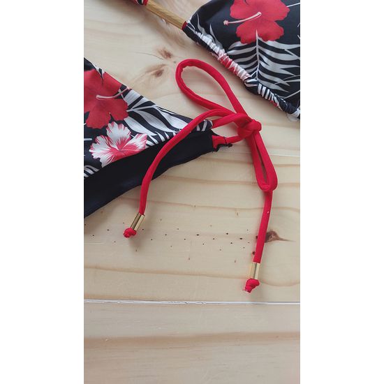Biquini Ripple Floral Vermelho 595