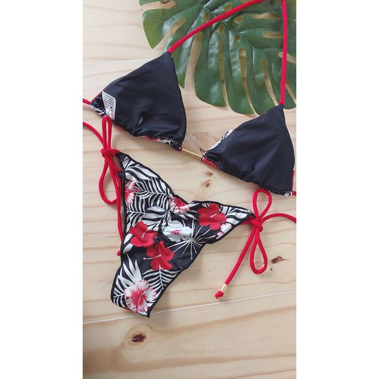 Biquini Ripple Floral Vermelho 595