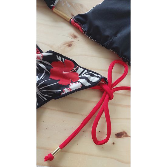 Biquini Ripple Floral Vermelho 595