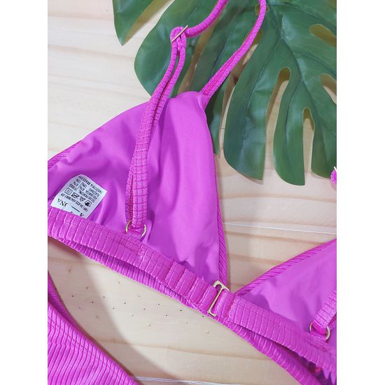 Biquini Asa Delta Canelado Violeta 703