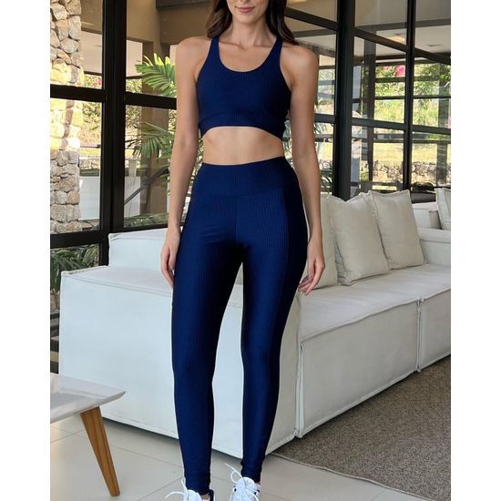 Conjunto Calça Legging e Top - Aruba Marinho 704