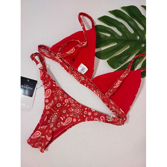 Biquini Fio Dental com TOP FIXO Bancok Vermelho 715