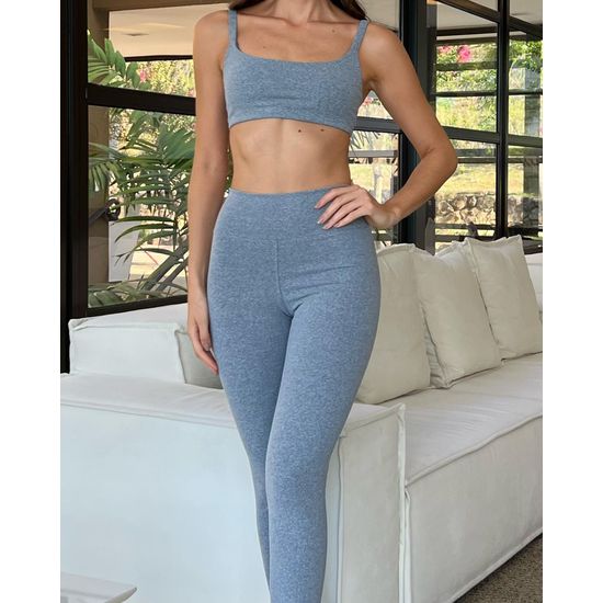 Conjunto Fitness Legging e Top - Mescla 717