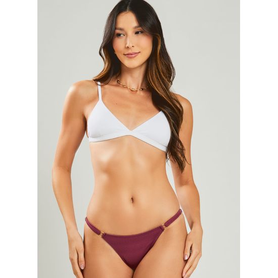 Biquini Fio Composé Branco e Roxo 740