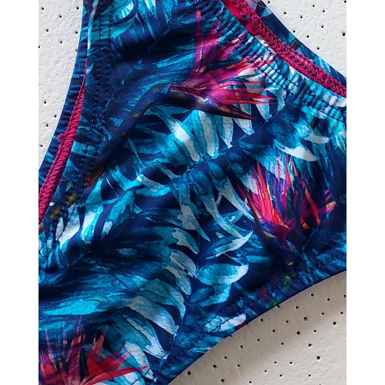 Biquini Asa Delta Monstera Azul 776