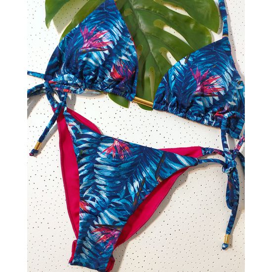 Biquini Ripple Monstera Azul 779