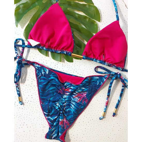 Biquini Ripple Monstera Azul 779
