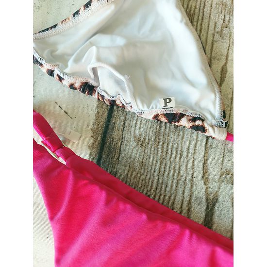 Biquini Top Oncinha com Calcinha Pink 493